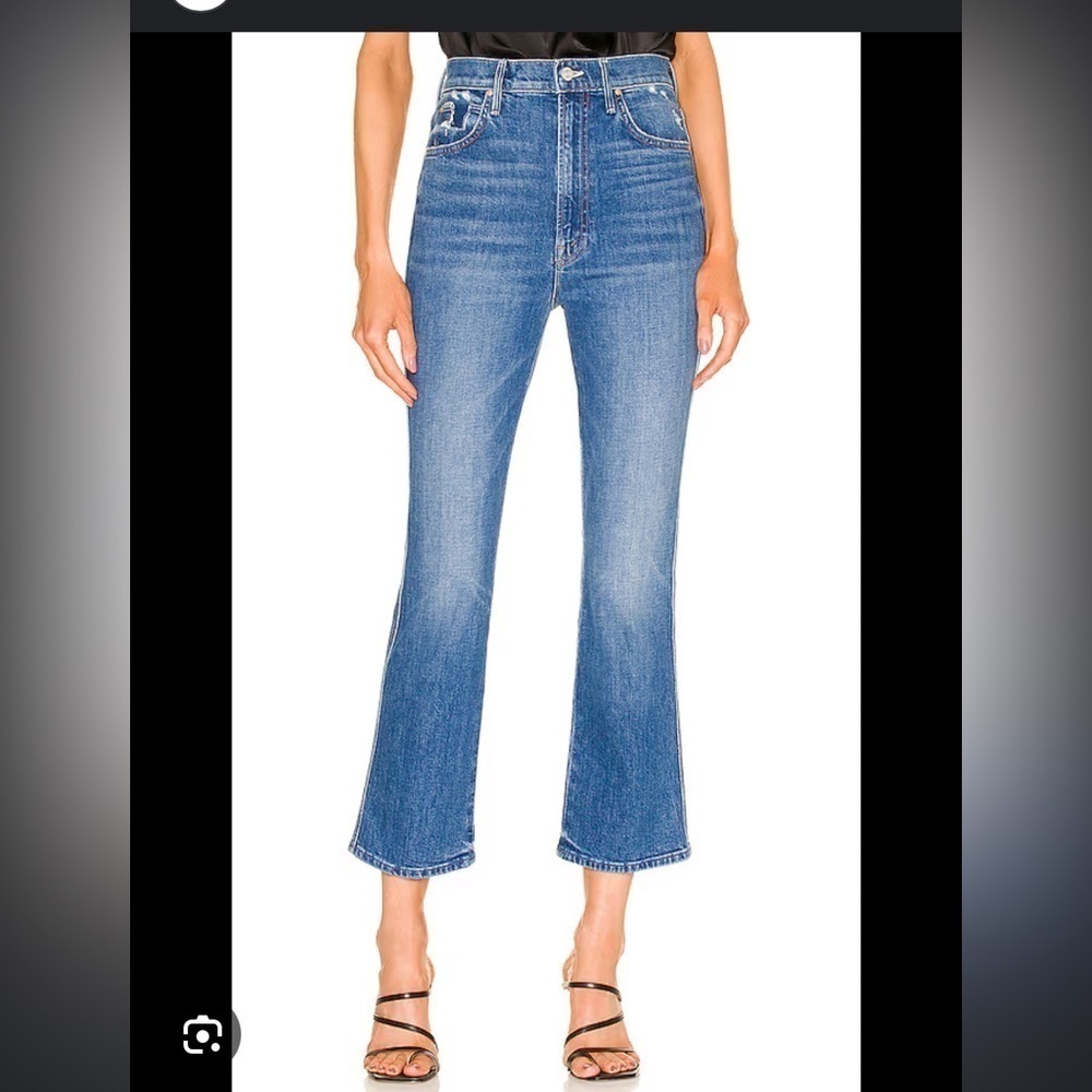 Mother Superior Denim High Waisted Smokin Double Ankle in Broken Record